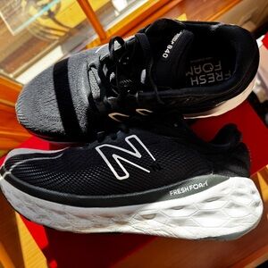 New Balance Kids Black and White Sneakers